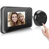 Dioche Campanello Video Digitale Wireless, Telecamera Spioncino con Monitor LCD 2,4 Pollici, Telecamera Occhio di Gatto con Monitoraggio Elettronico, Obiettivo HD Grandangolare a 90°