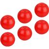 METALLIXITY Pomelli a Sfera Filettati (25mm/0,98) 6pz, Pomello a Leva in Plastica con M6 Inserto in Ferro Filettato - per Sostituzione Maniglia Macchinari, Rosso