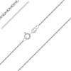 Planetys - Catenina Argento Sterling 925 Rodiato Modello Forzatina Diamantate Larghezza: 1.5 mm Lunghezza: 45 cm