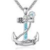 ONEFINITY Collana con ancora in argento sterling 925, con ciondolo a forma di ancora, vintage, regalo per uomo e donna