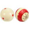 PATIKIL Palla da biliardo per l'allenamento alla pratica 2-1/4, Set di 2 Palle da biliardo standard AAA-Grade Pro Cup con punti rossi Accessori da biliardo, Bianco