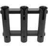 Pssopp Porta Canne da Pesca in Plastica, Supporto per 3 Canne, 27 x 31,5 cm, Facile Installazione, con Accessori per Pesca in Mare