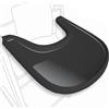 Babarta Tavolo per seggiolone compatibile con sedia Stokke Tripp Trapp con potente superficie di aspirazione liscia, design ergonomico curvo, nero lucido - senza BPA, facile da montare