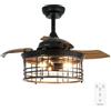 Cecotec - Ventilatori da Soffitto EnergySilence Aero 3600 Invisible Metallic Style - Corda Naturale, 25 W, Diametro 91 cm, Telecomando, Timer 8 Ore, 6 Velocità, 3 Pale, Estate/Inverno