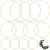 But Oswetf 12 Pcs Aros Metalicos Manualidades, Aros de Metal para Manualidades, Anillos Metal, Aro de Metal Dorado, Aros Metálicos para Manualidades, Anillos de Macramé Aro Floral, 10 cm, 15 cm, 20 cm