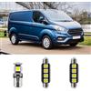 njssjd Kit luci interne a LED bianche da 6 pezzi per furgone a pannelli personalizzati F.ord Transit 2012-2023 Mappa luci a cupola Lampade per area di carico posteriore e strumento di installazione