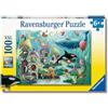 Ravensburger - Puzzles XXL Meraviglie Sottomarine | Puzzle Bambini 6 Anni In Su | Puzzle Ravensburger 100 Pezzi | Giochi Per Bambini 36 X 49 Cm | Regalo Bambino 6 Anni O Più