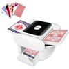 Msiud Mescolatore Carte Automatico, 1-2 Mazzi con modalità Auto/Manuale, Ricaricabile USB-C Silenzioso 65dB, 2 Secondi per Mazzo, Adatto a Poker/Uno/Blackjack/Texas Hold'em, per Casa/Feste/Campeggio