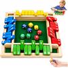 DAYIsjz Gioco da tavolo in legno 4 colori 8 dadi Gioco di dadi per 4 giocatori Chiudi la scatola dei giochi da tavolo shut the box giochi in legno giochi di dadi per adulti per adulti bambini