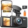 iZEEKER 4K Dash Cam auto, WiFi Dash Cam 2160P Con Scheda SD 32G, Telecamera per Auto con APP, Super Visione Notturna, WDR, 24H Monitor di Parcheggio, Registrazione in Loop, G-sensore