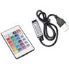 Acouto 5V 24 CHIAVE RGB LED Light Strip Light Control Remoto Effetto Lampada USB Controller IR Controller IR Striscia 24 Tasto Tasto Remoto Strip Remote Controllata Striscia Controllata (#1)