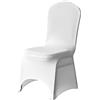 Trimming Shop Coprisedia in spandex arcuato per sedia da matrimonio, in tessuto elasticizzato, rimovibile, lavabile, universale, per feste di nozze, decorazione hotel, bianco, 1 pezzo