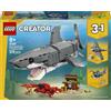 LEGO 31381 Creator Squalo con scrigno del tesoro
