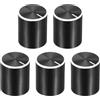 QUARKZMAN 5pz Manopola Potenziometro Albero Zigrinato Nero Alluminio 6mm Diametro Albero Manopola Rotante 15mmx17mm Manopola Controllo Volume Chitarra
