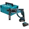 Makita TASSELLATORE DHR202RTJ 18V SDS-Plus 18 mm BL - 3 FUNZIONI. Fornito con 2 batterie 5.0AH , caricabatterie e valigetta