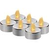 EMOS 6 lumini a LED color argento, candele senza fiamma effetto tremolante, decorazione per Natale, albero di Natale, tutti i santi, IP20 per interni, con batteria, bianco caldo DCCV12