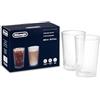 De'Longhi Set Bicchieri Termici di Vetro a Doppia Parete, Vetro Resistente in Borosilicato, Confortevole da Tenere, Senza Condensazione, Lavabile in Lavastoviglie, Capacità 490ml, DLSC319