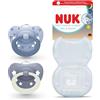 NUK First Choice Night - Ciuccio ortodontico che si illumina al buio, accettazione del 95% del bambino, ippopotamo e koala, 2 pezzi