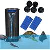 Bbrand Filtro per tartarughe per acquario, filtro a basso livello, a cascata, filtro sommergibile per acquari (600 l/h) (nero)