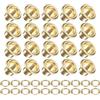 METALLIXITY Occhielli con Rondelle (10.5 x 6 x 7mm) 100pz, Lega Grommet Kit Cromato Cromato - per Pelle Tela Abbigliamento Fai-da-Te Artigianato Fabbricazione, Oro Tono