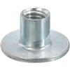 QUARKZMAN Dadi a T M5, 12 Pezzi Dadi a T in Acciaio Al Carbonio con Base Rotonda Saldabili 8mm di Altezza Foro Passante Dadi a Piastra con Filettatura Femmina