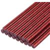 QUARKZMAN 16Pz Stick Colla a Caldo Dimensioni Standard per Pistola 7mm x 200mm Colla a Caldo Bastoncini Piccoli Ricariche, Glitterato Rosso