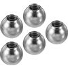 PATIKIL Dadi Pomello, 5pz M4 Femmina Filettatura 8mm OD 304 Inossidabile Acciaio Tondo Sfera Vite Cappuccio Coperchio per Illuminazione Mobili Fai-da-Te Decorazione, Argento