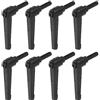 QUARKZMAN 8pz Regolabile Serraggio Leva Maniglie M8 x 20mm Nero | Maschio Filettatura Bullone Manopole Girevole Vite blockggio Rapido Rilascio Cricchetto Pulsante Maniglia