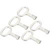 PATIKIL Chiave Forma Presa Chiave Chiave, 5pz Elettrico Armadio Gas Acqua Contatore Interruttore Chiave per 0.45x0.2 Chiave Forma Pannello Serratura, Argento