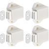 DTGN 37x41mm(Lxw) Chiusura Magnetica a Tocco - 4pz - Ideale per Mobili Cassetti, Armadietti Cucina - Chiusura Magnetica in Plastica con Apertura a Pressione - Bianco