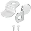 QUARKZMAN 30 Pz 1/4 Clip per Tela Spostata, Clip per Cornici per Immagini a Specchio a Forma di Z per Montaggio di Dipinti su Tela con 1 Foro di Montaggio con Viti, Argento