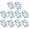 PATIKIL 10pz 9-11mm Set Fascette Stringitubo Doppio Orecchio, Fascette Metalliche Morsetti Tubi Acciaio Zincato per Collegamenti Raccordi Tubi Gas Auto, Tono Argento