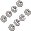 PATIKIL M6 x 1mm Sinistra Mano Filettatura Esagonali Dadi, 8pz Sinistra Mano Esagonali Dadi per Fissaggio, Argento Tono