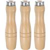 QUARKZMAN Manico per Lime Legno da 3pz, Manici Ergonomici Foro Rotondo da 4,13 e 6,2 Mm, Collare Metallo per Lime Metalliche da 8