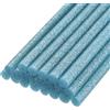 QUARKZMAN 20pz Stick Colla a Caldo per Pistola Colla a Caldo 7mm x 100mm/0,27 x 4 Mini Bastoni di Colla a Caldo Adesiva Azzurro Cielo Glitterato