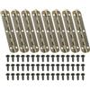 PATIKIL Cerniera a Pianoforte Piccola 2,6 x 0,6, 8pz Mini 180 Gradi Cerniere per Portagioie con Vite per Scatole di Legno Gioielli, Marrone