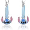 Disney Orecchini a cerchio Disney Stitch da donna realizzati in Argento Sterling