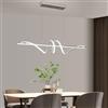 Mikeru 120cm Illuminazione a Sospensione a Spirale, Luci a Sospensione da Cucina Cromate 3000k/4500k/6500k Dimmerabile dal 10% al 100% Luce a Sospensione Con Funzione di Memoria per Il Soggiorno
