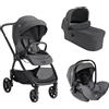 Joie Trio Passeggino Valora, Ramble XL e i-Level Pro - Ebony