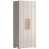 Armadio da Esterno 3 Ripiani 80x45x180H cm in Plastica Keter Groove Alto Sabbia/Beige