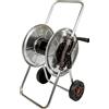 Carrello Avvolgitubo Manuale con Ruote 50 mt Tubo Ø1/2" in Acciaio Zincato Grigio Agrati