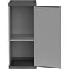 Armadio da Esterno 34x40x85 cm 1 Anta 1 Ripiano in Resina Grigio