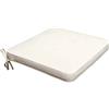 Cuscino Real Seduta 50x45x4 cm in Poliestere Ecrù