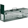Gabbia Trappola per Animali Vivi 60x18x20 cm Porta Singola in Acciaio Verde