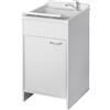 Mobile Lavatoio in PVC 50x50x85 cm 1 Anta Forlani Garden Bianco