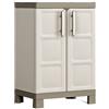 Armadio da Esterno 2 Ripiani 65x45x97H cm in Plastica Keter Excellence Basso Beige/Tortora