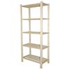 Scaffale 5 ripiani a doghe 75x40x170 cm in Legno di Pino Naturale