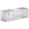 Trappola per Animali Vivi 93x31x34,5 cm in Acciaio Argento