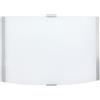 Applique 1xE27 Montatura Argento Vetro Lastra Bianco-Trasparente E-Energy Venere