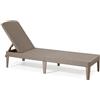 Lettino Prendisole da Giardino 187,5x58x29 cm in Resina Keter Jaipur Cappuccino
